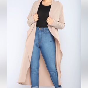 New with tags fashion nova women’s casual jacket with tie belt! Size medium